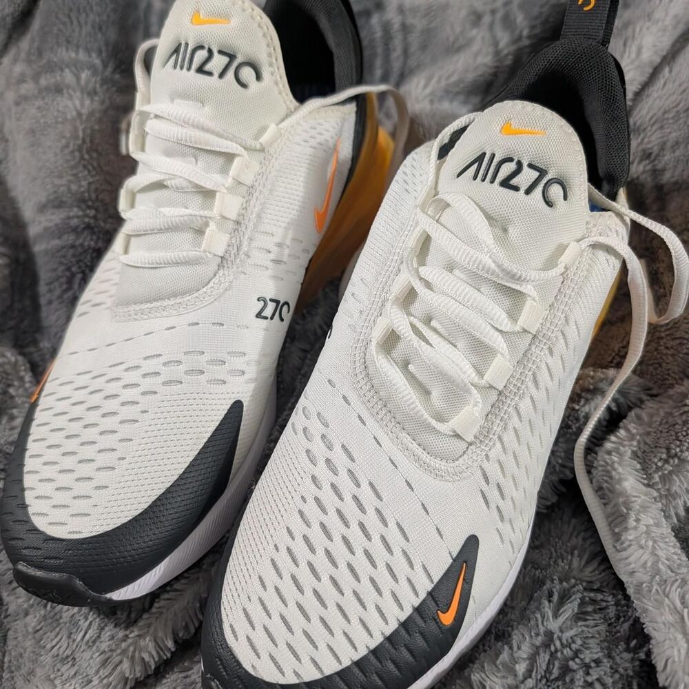 Nike Men's White and Orange Trainers